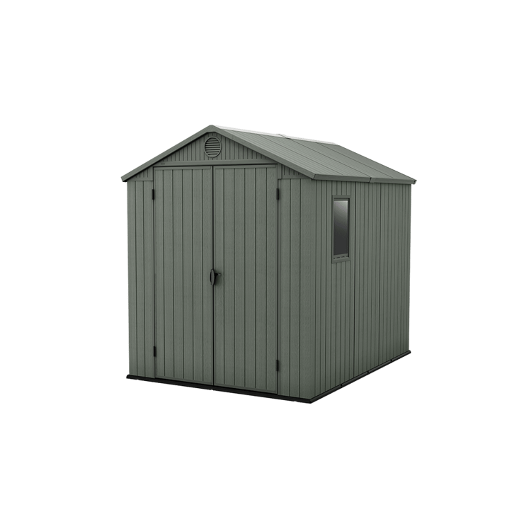 Keter 6×8 Darwin Heavy Duty Plastic Garden Shed – Green - Image 8